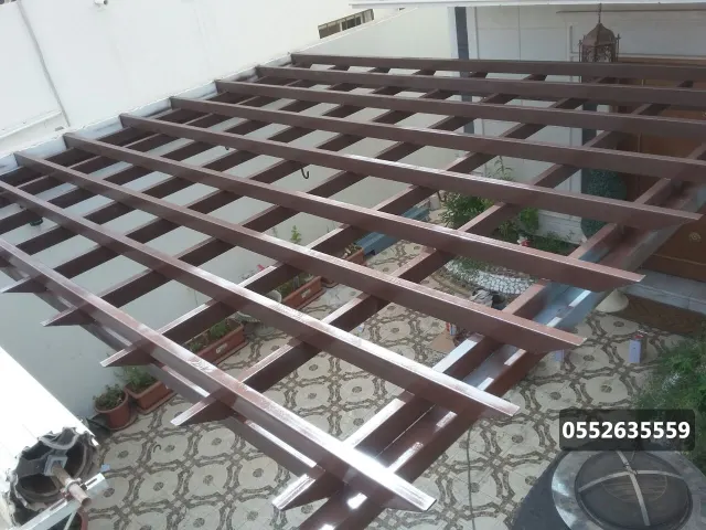 نموذج من أعمال شركة برجولات خشب