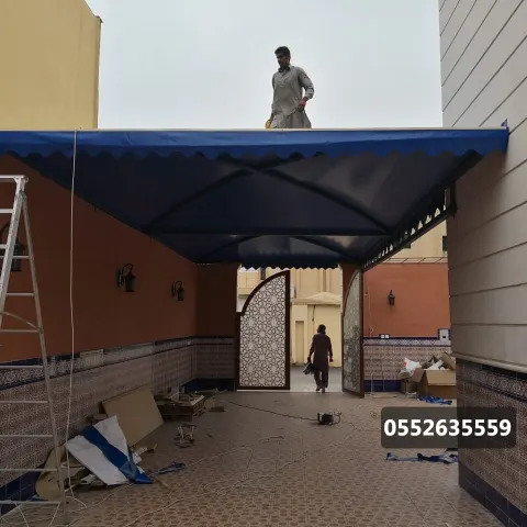 نموذج من أعمال تركيب مظلات أحواش