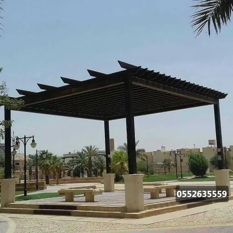 مظلات خشبية للسيارات في جدة