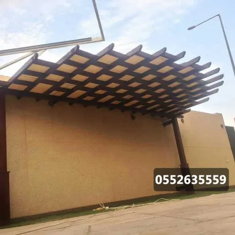 أعمال شركة مظلات خشبية